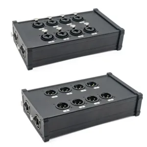 XLR/DMX/AES-EBU to Ethercon Compatible RJ45 CAT5/CAT6 Ethernet Extender with cables JYBN